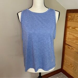 Balance Collection Blue Sleeveless Activewear Workout Tank Top